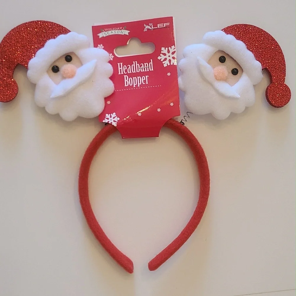 Festive Red Santa Headband for Women & Girls set of 3